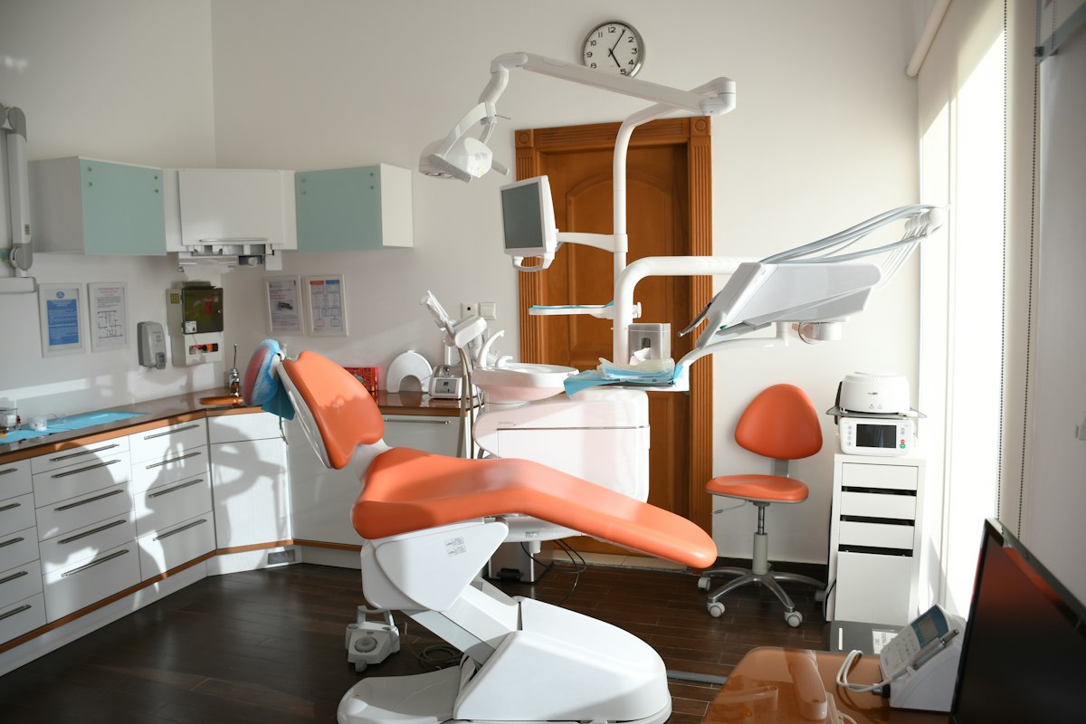 Treatment room with modern equipment
